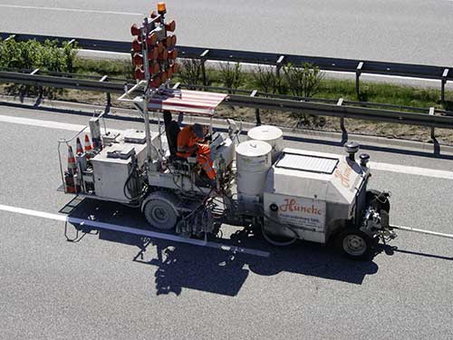 Fahrbahnmarkierung A 14, A 20 Autobahnmeisterei Upahl